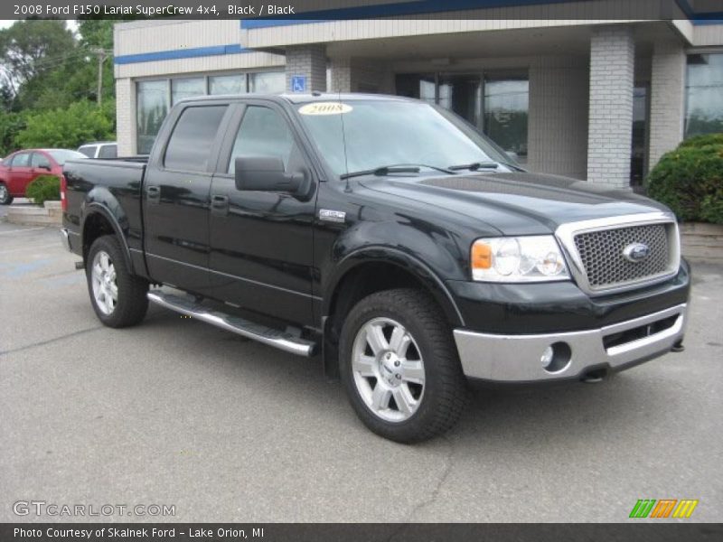 Black / Black 2008 Ford F150 Lariat SuperCrew 4x4