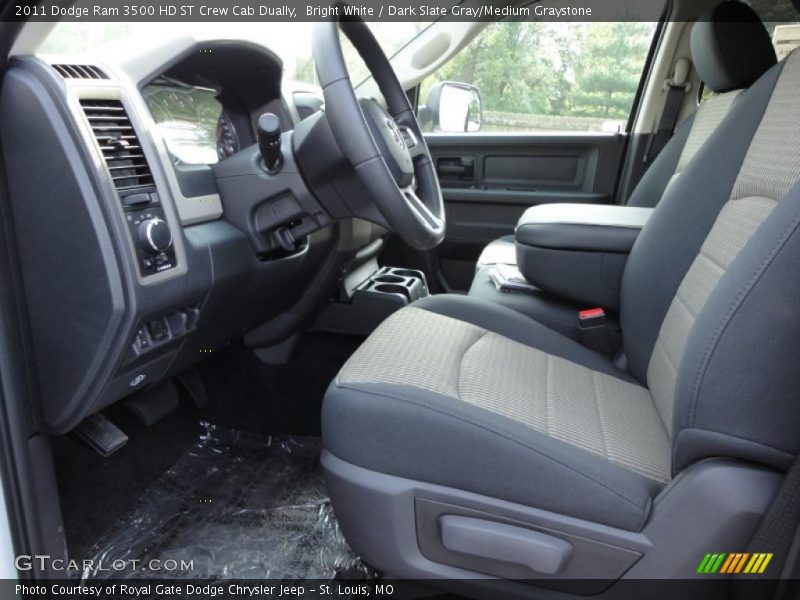 Bright White / Dark Slate Gray/Medium Graystone 2011 Dodge Ram 3500 HD ST Crew Cab Dually