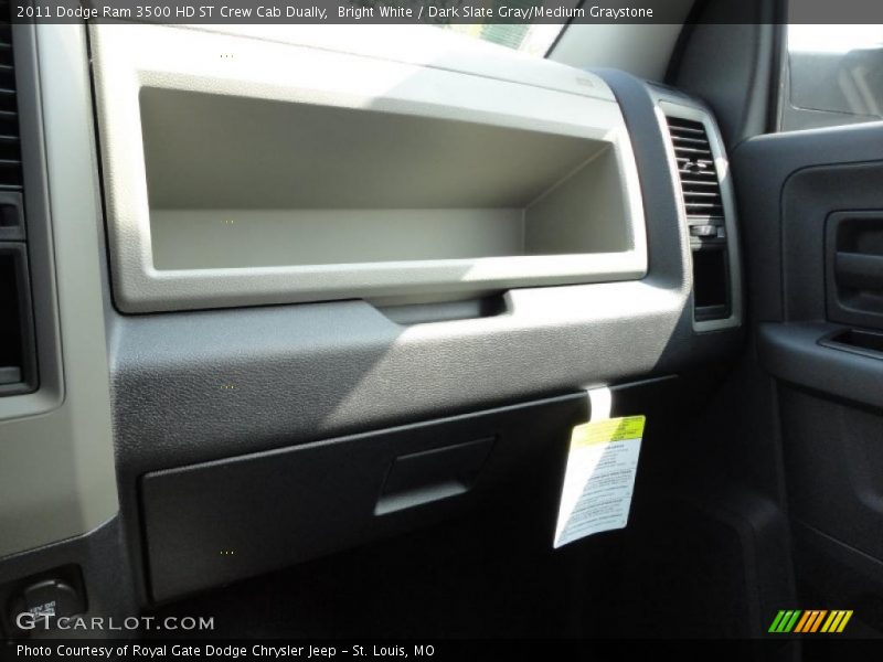 Bright White / Dark Slate Gray/Medium Graystone 2011 Dodge Ram 3500 HD ST Crew Cab Dually