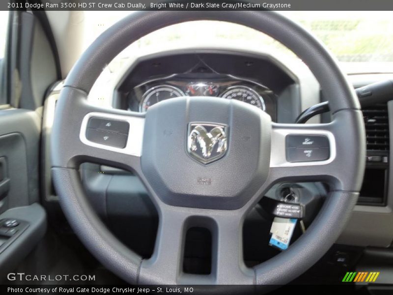 Bright White / Dark Slate Gray/Medium Graystone 2011 Dodge Ram 3500 HD ST Crew Cab Dually
