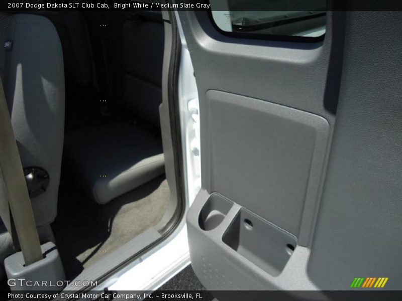 Bright White / Medium Slate Gray 2007 Dodge Dakota SLT Club Cab