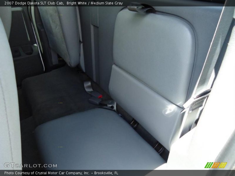 Bright White / Medium Slate Gray 2007 Dodge Dakota SLT Club Cab