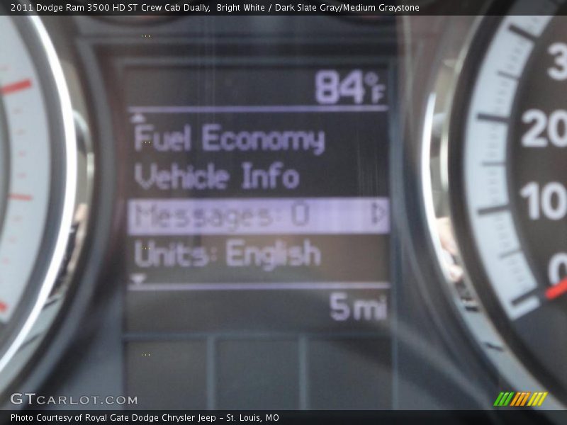 Bright White / Dark Slate Gray/Medium Graystone 2011 Dodge Ram 3500 HD ST Crew Cab Dually