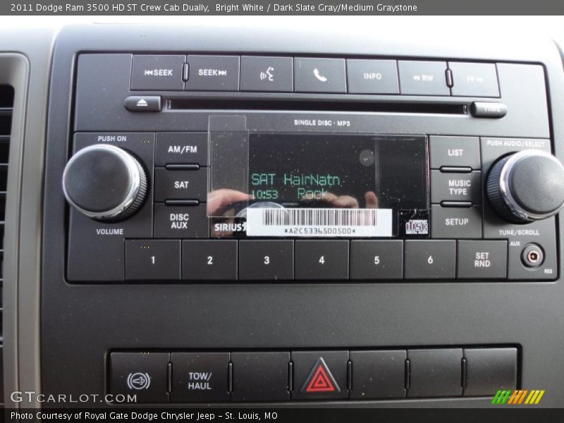 Bright White / Dark Slate Gray/Medium Graystone 2011 Dodge Ram 3500 HD ST Crew Cab Dually