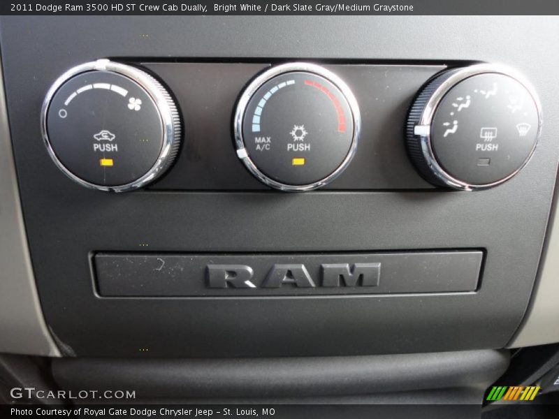 Bright White / Dark Slate Gray/Medium Graystone 2011 Dodge Ram 3500 HD ST Crew Cab Dually