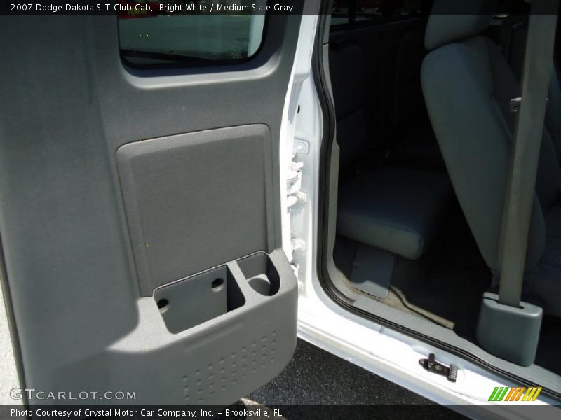 Bright White / Medium Slate Gray 2007 Dodge Dakota SLT Club Cab