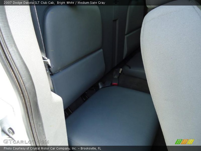 Bright White / Medium Slate Gray 2007 Dodge Dakota SLT Club Cab