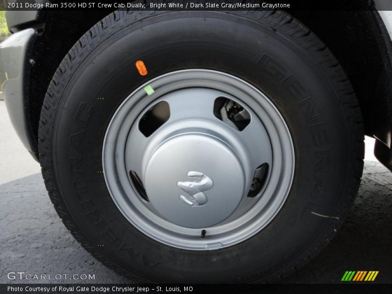Bright White / Dark Slate Gray/Medium Graystone 2011 Dodge Ram 3500 HD ST Crew Cab Dually