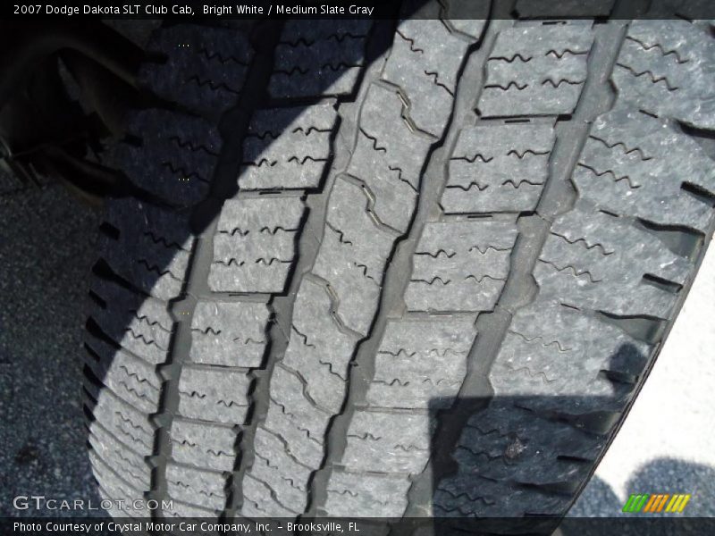 Bright White / Medium Slate Gray 2007 Dodge Dakota SLT Club Cab