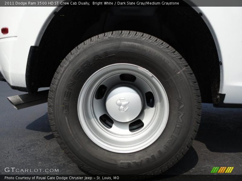 Bright White / Dark Slate Gray/Medium Graystone 2011 Dodge Ram 3500 HD ST Crew Cab Dually