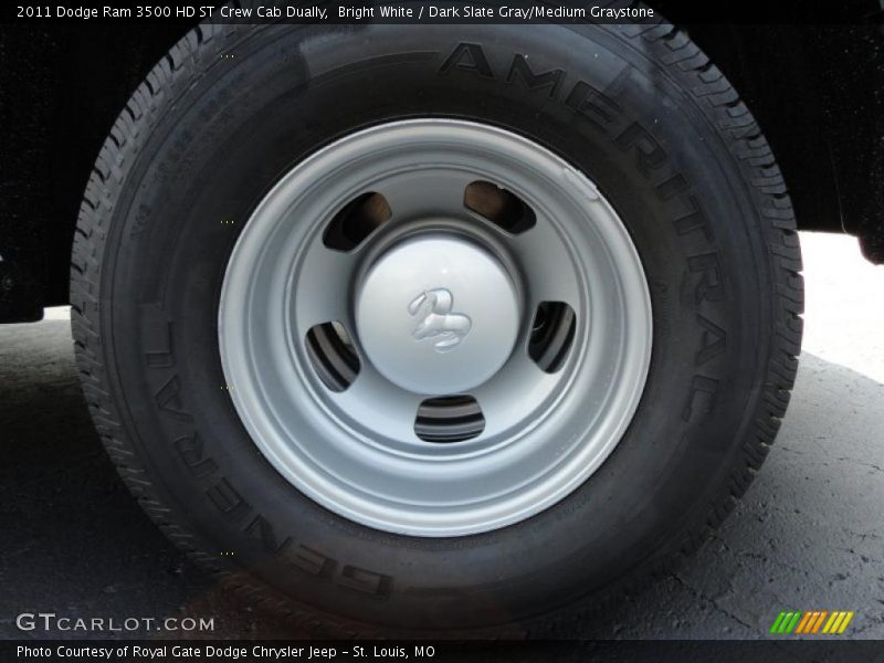 Bright White / Dark Slate Gray/Medium Graystone 2011 Dodge Ram 3500 HD ST Crew Cab Dually