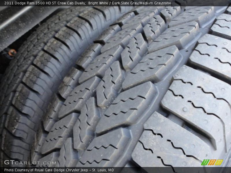 Bright White / Dark Slate Gray/Medium Graystone 2011 Dodge Ram 3500 HD ST Crew Cab Dually