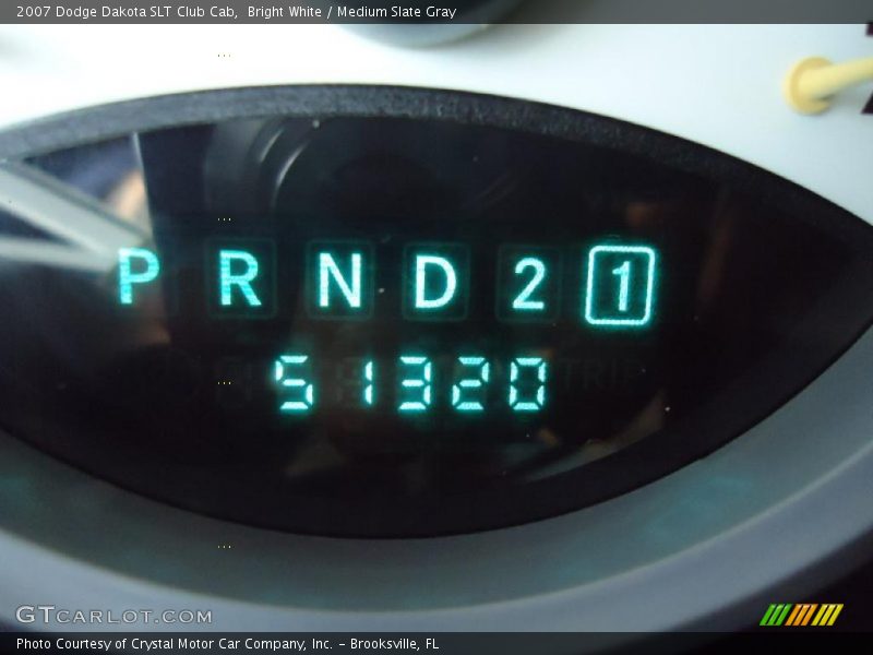 Bright White / Medium Slate Gray 2007 Dodge Dakota SLT Club Cab