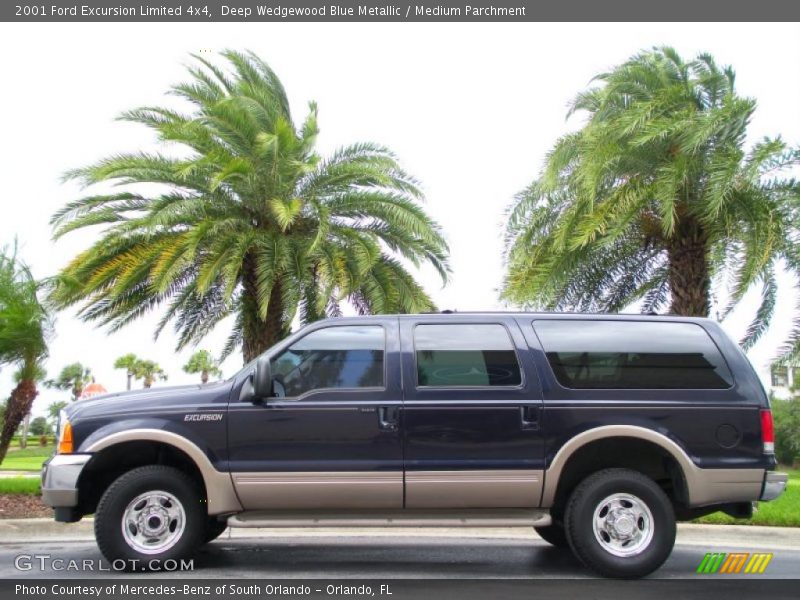 Deep Wedgewood Blue Metallic / Medium Parchment 2001 Ford Excursion Limited 4x4