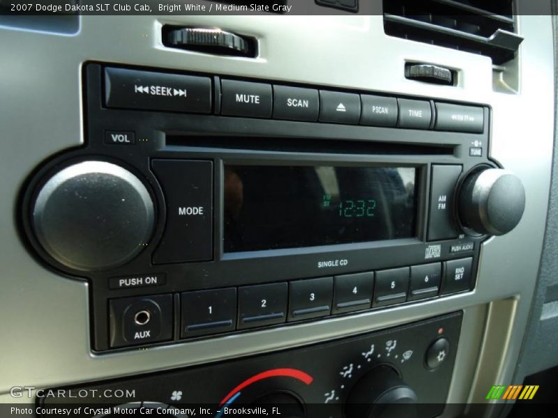 Bright White / Medium Slate Gray 2007 Dodge Dakota SLT Club Cab