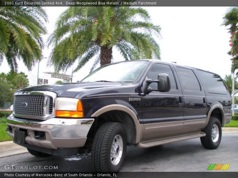 Deep Wedgewood Blue Metallic / Medium Parchment 2001 Ford Excursion Limited 4x4