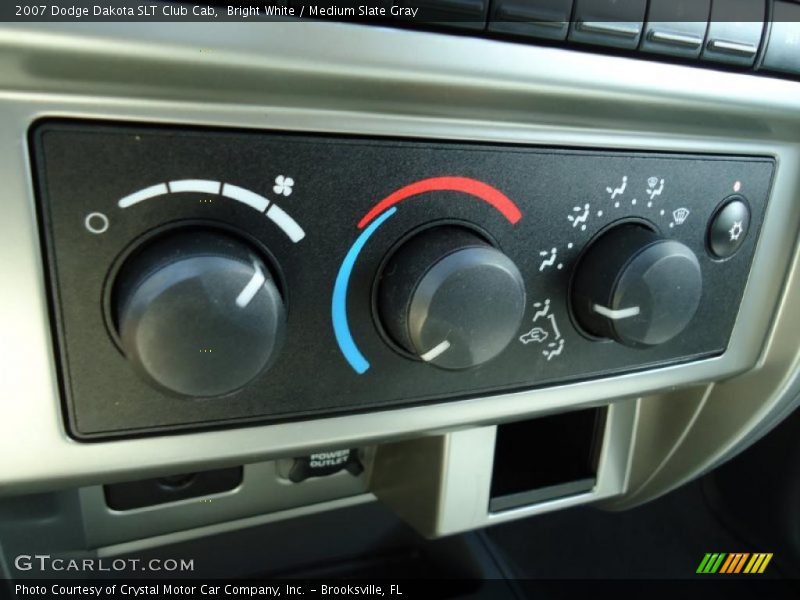 Bright White / Medium Slate Gray 2007 Dodge Dakota SLT Club Cab