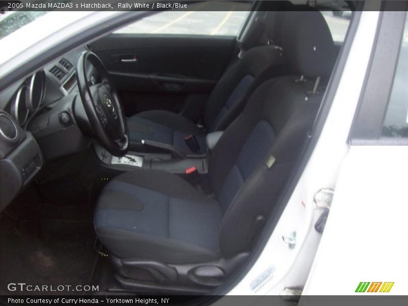 Rally White / Black/Blue 2005 Mazda MAZDA3 s Hatchback
