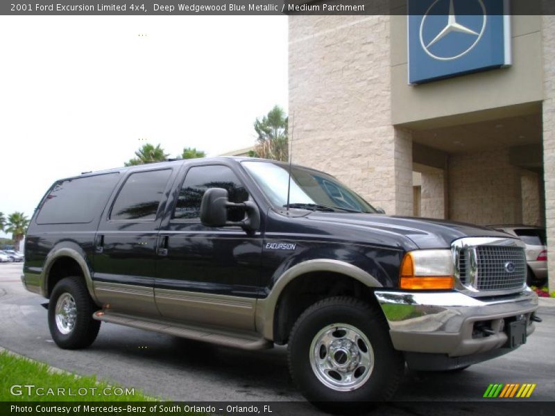 Deep Wedgewood Blue Metallic / Medium Parchment 2001 Ford Excursion Limited 4x4