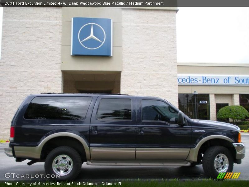 Deep Wedgewood Blue Metallic / Medium Parchment 2001 Ford Excursion Limited 4x4