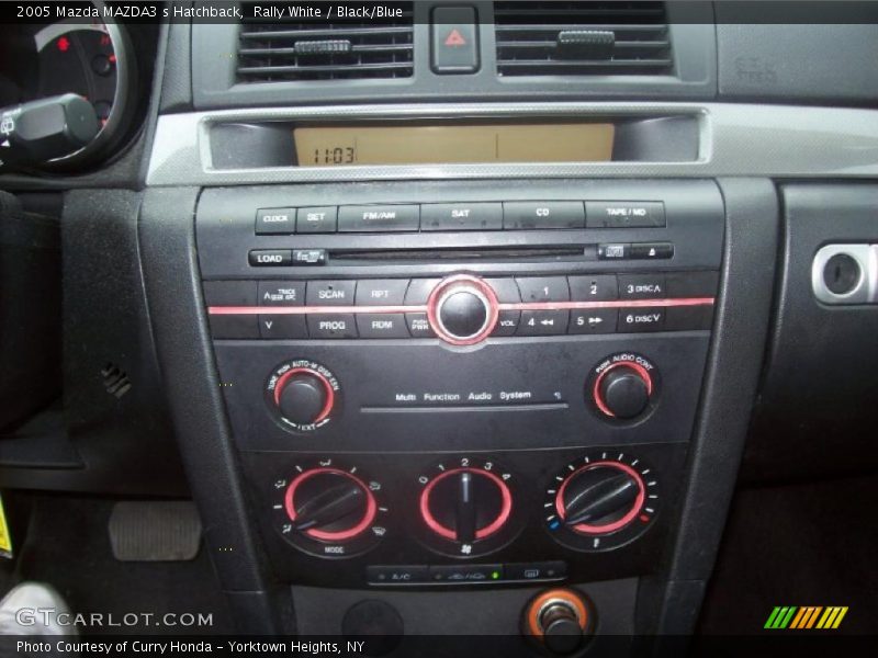 Rally White / Black/Blue 2005 Mazda MAZDA3 s Hatchback