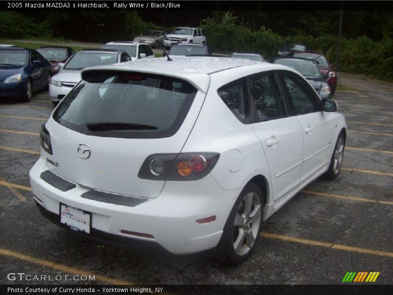 Rally White / Black/Blue 2005 Mazda MAZDA3 s Hatchback