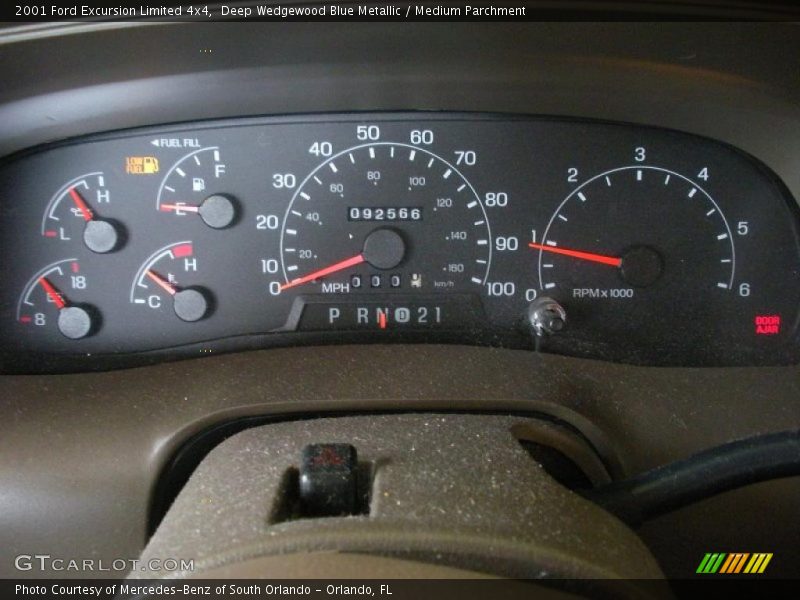 Deep Wedgewood Blue Metallic / Medium Parchment 2001 Ford Excursion Limited 4x4
