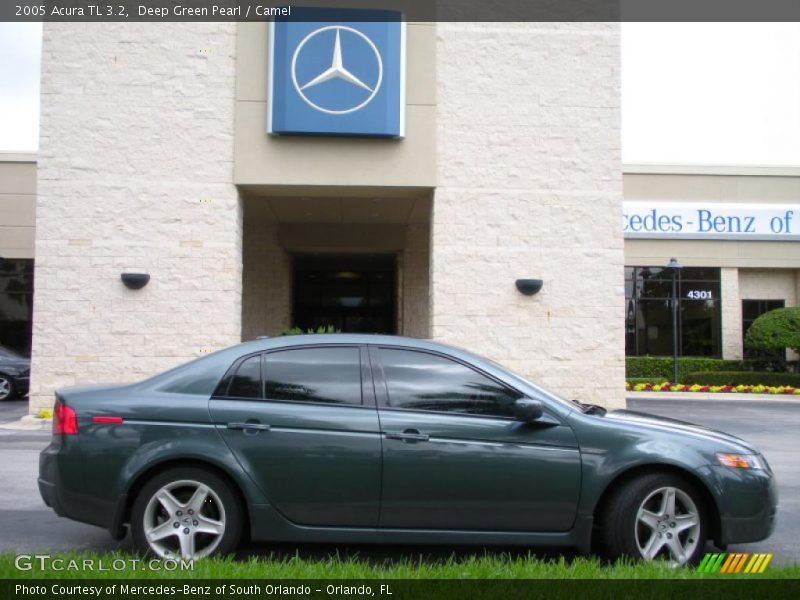 Deep Green Pearl / Camel 2005 Acura TL 3.2