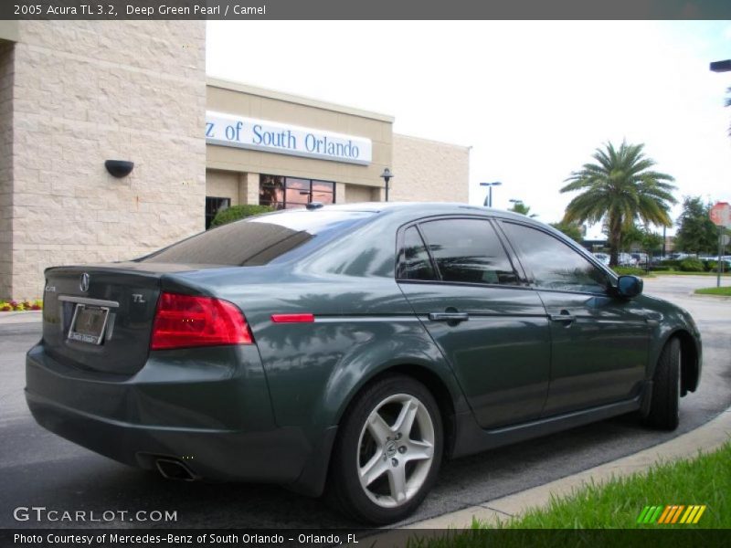 Deep Green Pearl / Camel 2005 Acura TL 3.2