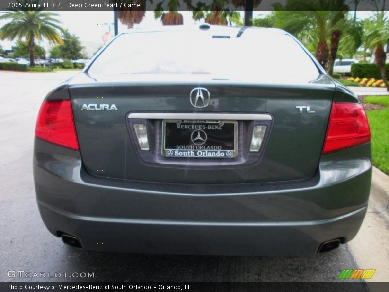 Deep Green Pearl / Camel 2005 Acura TL 3.2