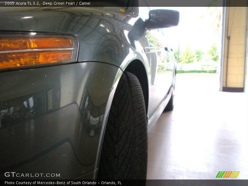 Deep Green Pearl / Camel 2005 Acura TL 3.2