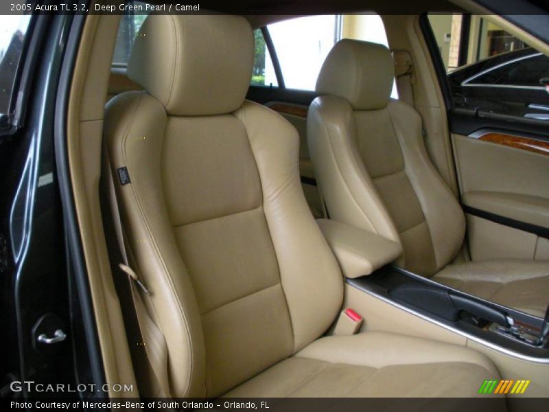 Deep Green Pearl / Camel 2005 Acura TL 3.2