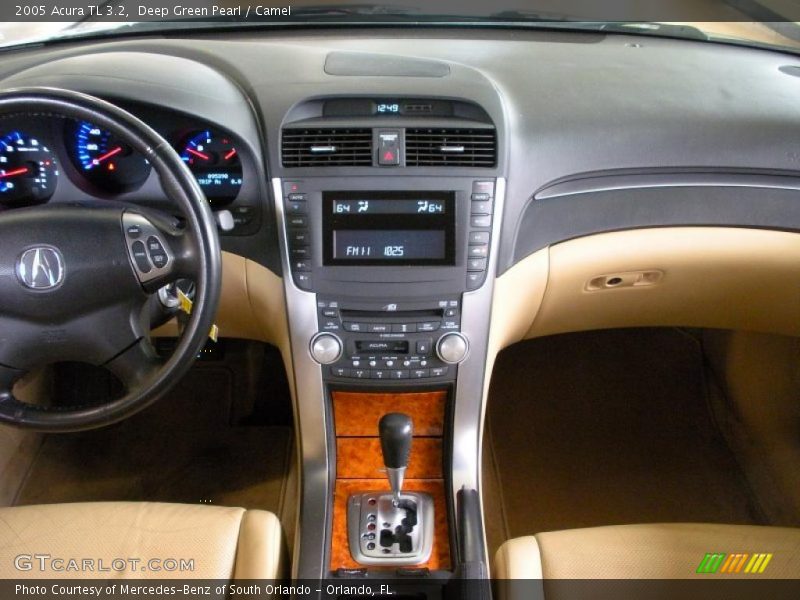 Deep Green Pearl / Camel 2005 Acura TL 3.2