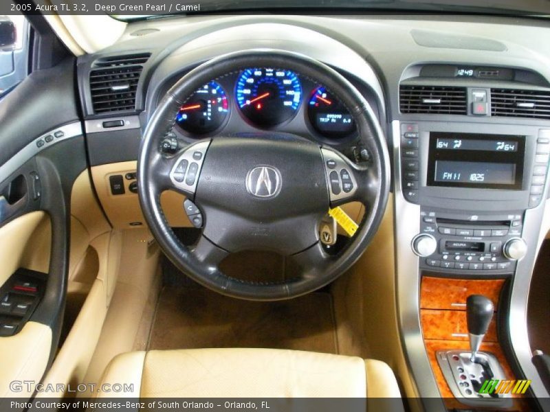 Deep Green Pearl / Camel 2005 Acura TL 3.2
