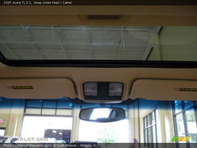 Deep Green Pearl / Camel 2005 Acura TL 3.2