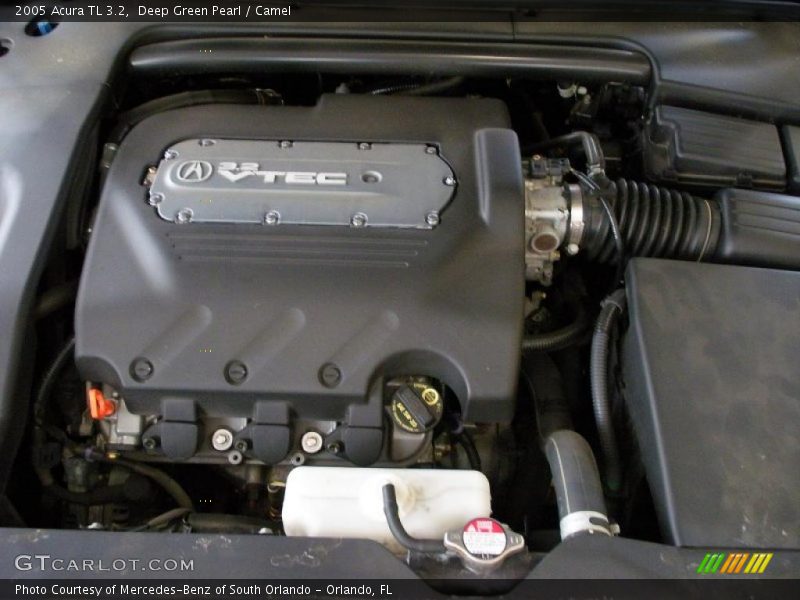 Deep Green Pearl / Camel 2005 Acura TL 3.2