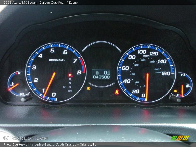 Carbon Gray Pearl / Ebony 2008 Acura TSX Sedan