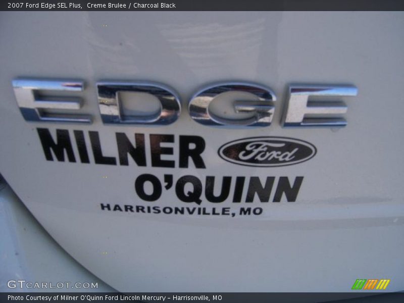 Creme Brulee / Charcoal Black 2007 Ford Edge SEL Plus