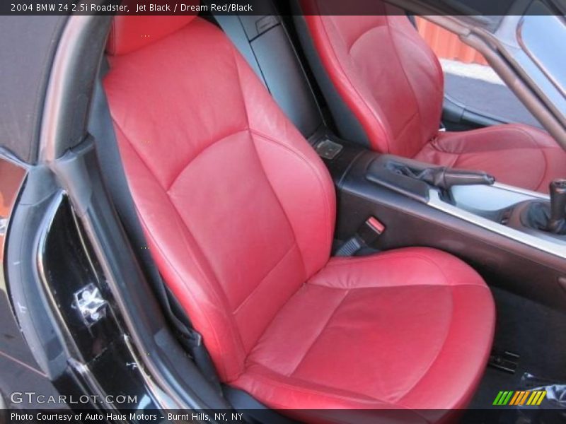 Jet Black / Dream Red/Black 2004 BMW Z4 2.5i Roadster
