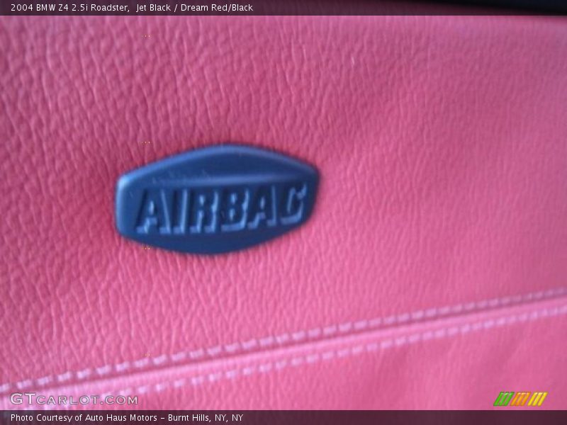 Jet Black / Dream Red/Black 2004 BMW Z4 2.5i Roadster