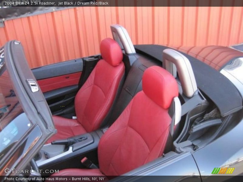 Jet Black / Dream Red/Black 2004 BMW Z4 2.5i Roadster