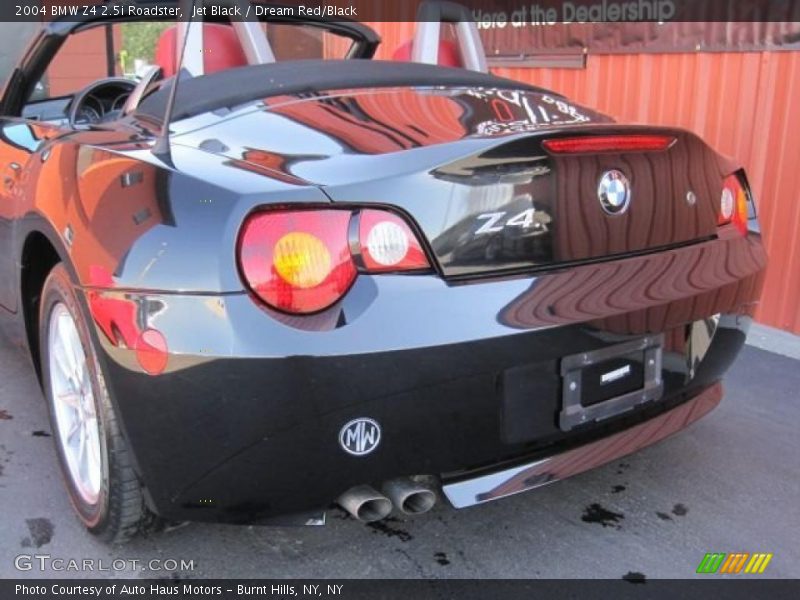 Jet Black / Dream Red/Black 2004 BMW Z4 2.5i Roadster
