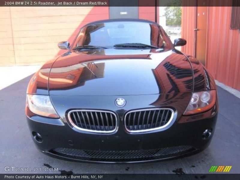 Jet Black / Dream Red/Black 2004 BMW Z4 2.5i Roadster