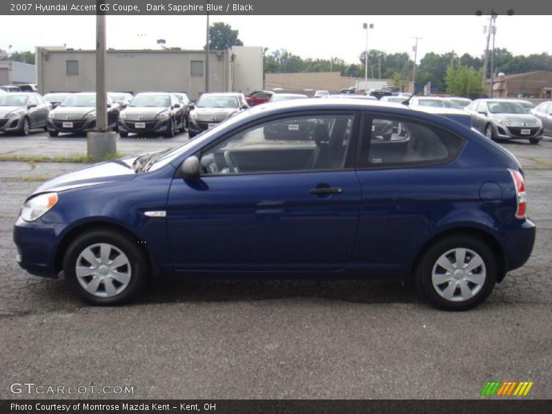 Dark Sapphire Blue / Black 2007 Hyundai Accent GS Coupe
