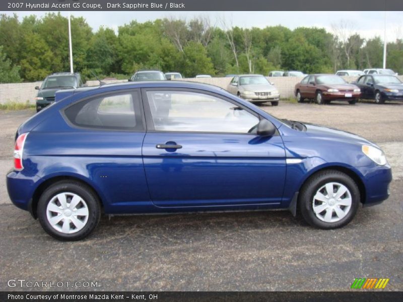 Dark Sapphire Blue / Black 2007 Hyundai Accent GS Coupe