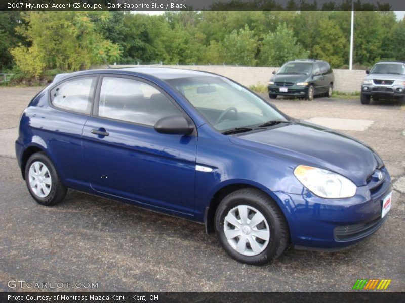 Dark Sapphire Blue / Black 2007 Hyundai Accent GS Coupe