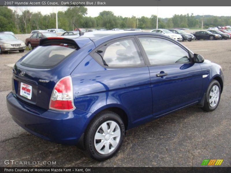 Dark Sapphire Blue / Black 2007 Hyundai Accent GS Coupe