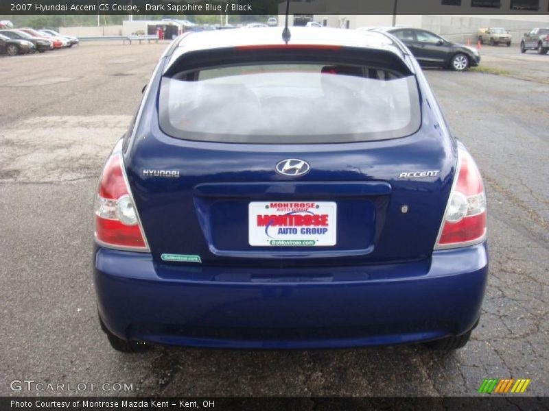 Dark Sapphire Blue / Black 2007 Hyundai Accent GS Coupe