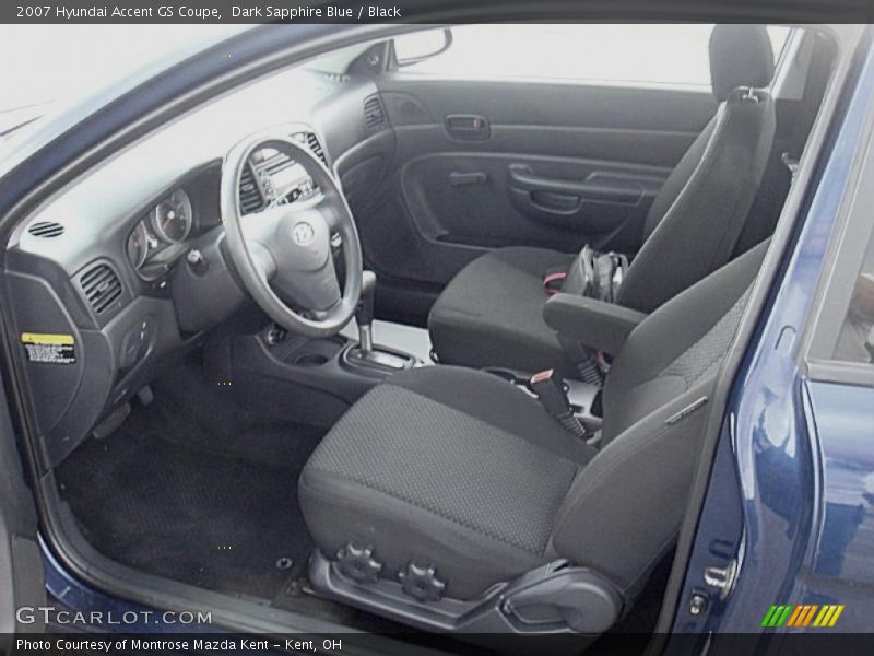 Dark Sapphire Blue / Black 2007 Hyundai Accent GS Coupe