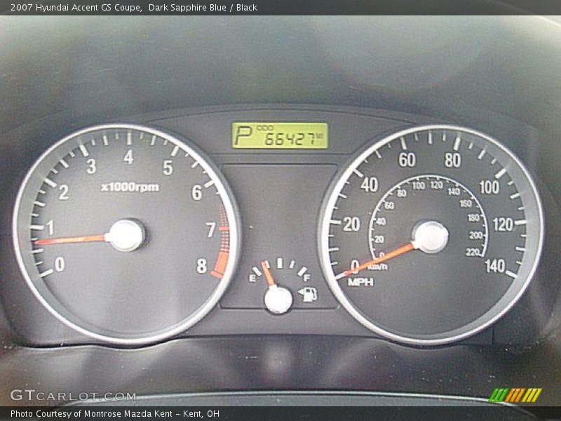 Dark Sapphire Blue / Black 2007 Hyundai Accent GS Coupe